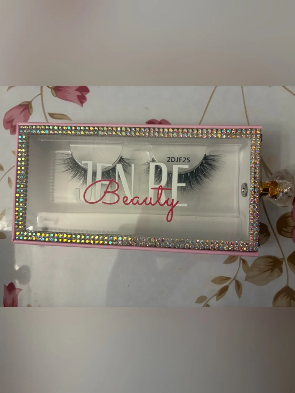 Pink Faux Mink Lashes - Voluminous Black Lashes (2DJF25)